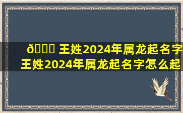 🐈 王姓2024年属龙起名字(王姓2024年属龙起名字怎么起)
